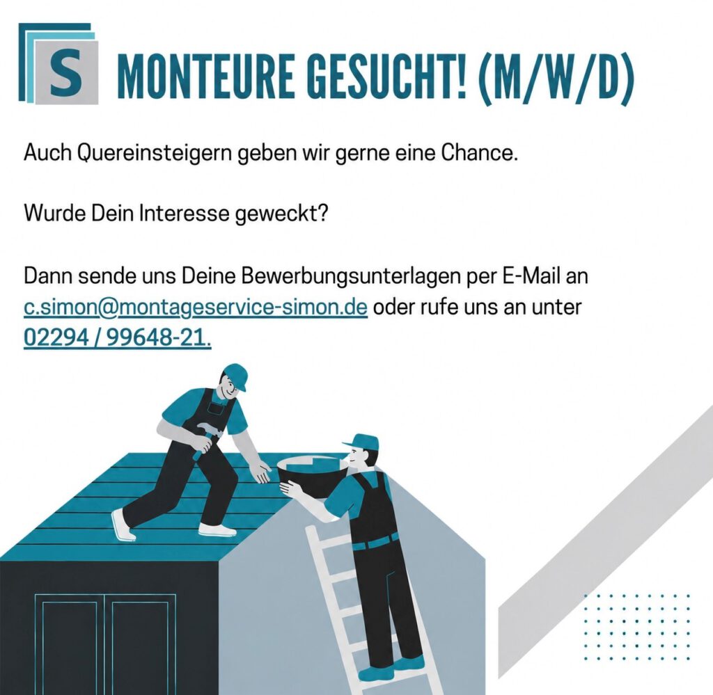 Monteure Stellenanzeige